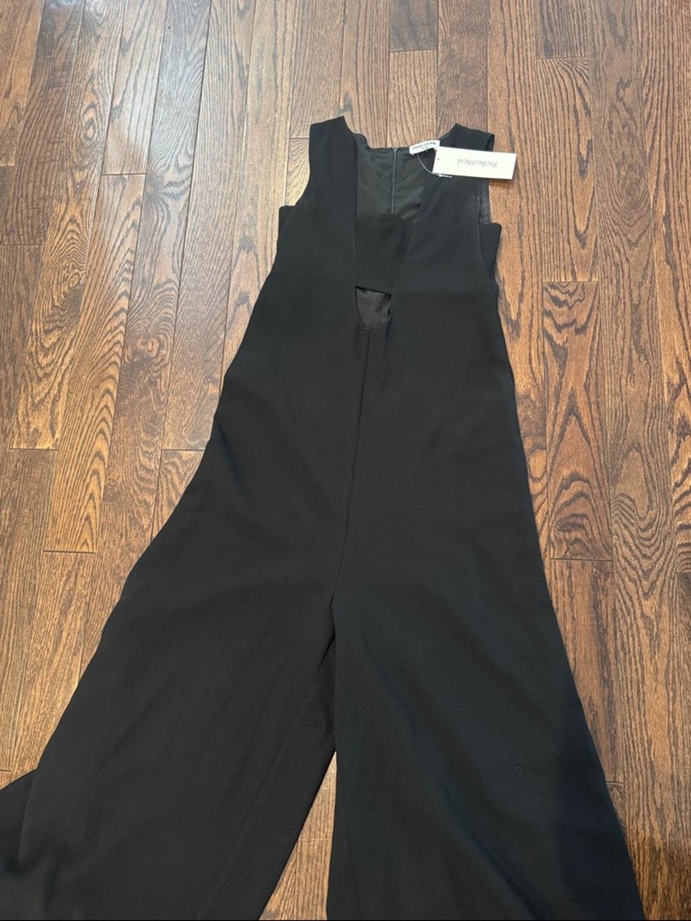 Opening Ceremony Black Sleeveless Wide-Leg Jumpsuit size 8 cut out
